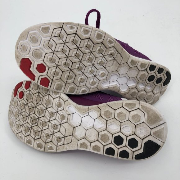 Nike Purple-Red Free 5.0 Athletic Shoes | Lace-Up Closure - Picture 5 of 7
